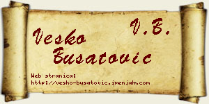 Vesko Bušatović vizit kartica